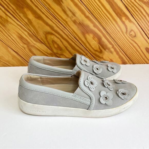 Cole Haan GrandPro Floral Applique Suede Slip On Sneakers - Picture 3 of 5